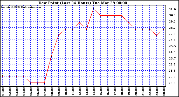  Dew Point (Last 24 Hours)	