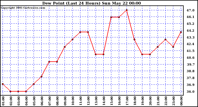  Dew Point (Last 24 Hours)	