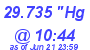 Milwaukee Weather Barometer Low Today