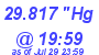 Milwaukee Weather Barometer Low Today