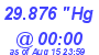 Milwaukee Weather Barometer Low Today