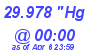 Milwaukee Weather Barometer Low Today