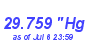 Milwaukee Weather Barometer Low Month