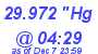 Milwaukee Weather Barometer Low Today