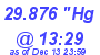 Milwaukee Weather Barometer Low Today