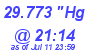 Milwaukee Weather Barometer Low Today