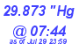 Milwaukee Weather Barometer High Today