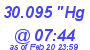 Milwaukee Weather Barometer High Today