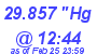 Milwaukee Weather Barometer Low Today