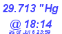 Milwaukee Weather Barometer Low Today