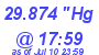 Milwaukee Weather Barometer Low Today