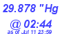 Milwaukee Weather Barometer Low Today