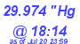 Milwaukee Weather Barometer Low Today