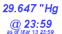 Milwaukee Weather Barometer High Today