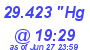 Milwaukee Weather Barometer Low Today