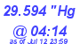 Milwaukee Weather Barometer Low Today