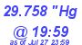 Milwaukee Weather Barometer Low Today