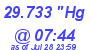 Milwaukee Weather Barometer Low Today