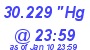 Milwaukee Weather Barometer Low Today