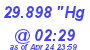 Milwaukee Weather Barometer Low Today