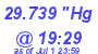 Milwaukee Weather Barometer Low Today