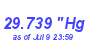 Milwaukee Weather Barometer Low Month