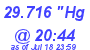 Milwaukee Weather Barometer Low Today