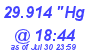 Milwaukee Weather Barometer Low Today