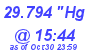 Milwaukee Weather Barometer Low Today