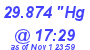 Milwaukee Weather Barometer Low Today