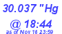 Milwaukee Weather Barometer High Today