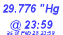 Milwaukee Weather Barometer Low Today