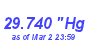 Milwaukee Weather Barometer High Month