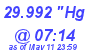 Milwaukee Weather Barometer High Today