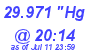 Milwaukee Weather Barometer Low Today