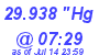 Milwaukee Weather Barometer High Today