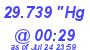 Milwaukee Weather Barometer Low Today