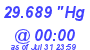 Milwaukee Weather Barometer Low Today