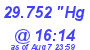 Milwaukee Weather Barometer Low Today