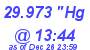 Milwaukee Weather Barometer Low Today