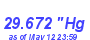 Milwaukee Weather Barometer Low Month