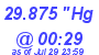 Milwaukee Weather Barometer Low Today