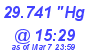 Milwaukee Weather Barometer Low Today