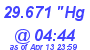 Milwaukee Weather Barometer Low Today