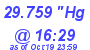 Milwaukee Weather Barometer Low Today