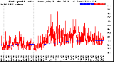 Milwaukee Weather Wind Speed<br>Actual and Average<br>by Minute<br>(24 Hours) (New)