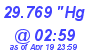 Milwaukee Weather Barometer Low Today