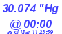 Milwaukee Weather Barometer Low Today